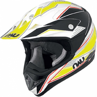 Capacete nau crank n45 branco/preto/ama.