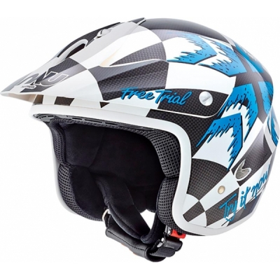 Capacete nau free trial n400 branco/azul