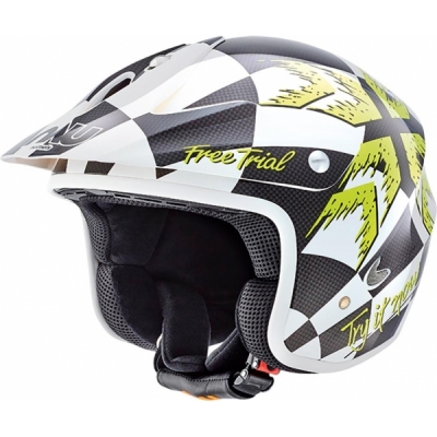 Capacete nau free trial n400 branco/ama.