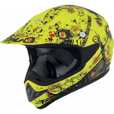 Capacete nau graffiti n45 amarelo