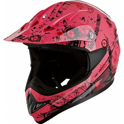 Capacete nau graffiti n45 rosa