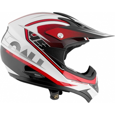 Capacete nau mx raid preto/vermelho