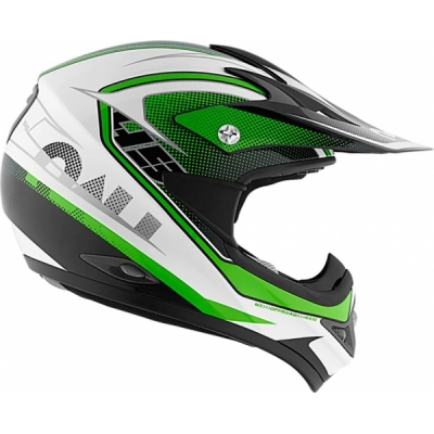 Capacete nau mx raid preto/verde