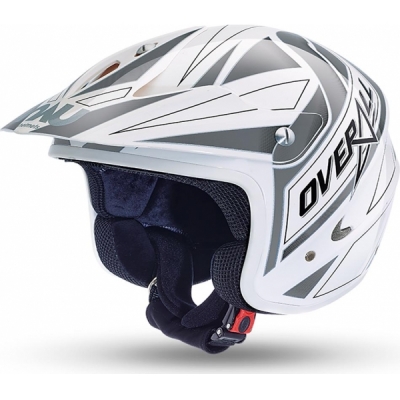 Capacete nau overall n400 branco/cinz.