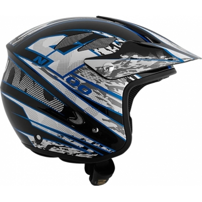 Capacete nau overnet n400 preto/azul