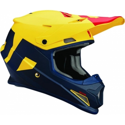 Capacete thor sector level azul/amarelo mate