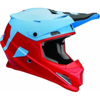 Capacete thor sector level azul/vermelho mate