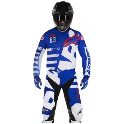 Conj. calÇa/camisola alpinestars racer braap azul 2018