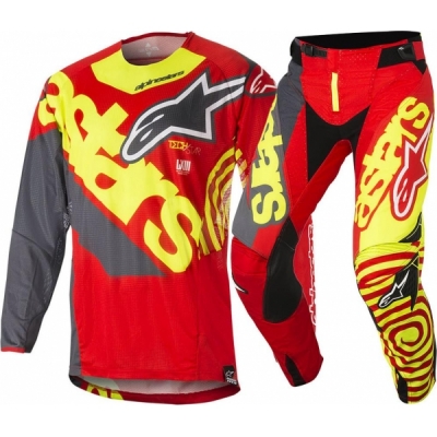 Conj. calÇa/camisola alpinestars techstar venom verm. 2018