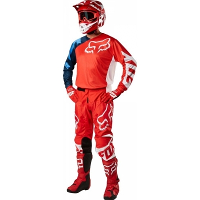 Conj. calÇa/camisola fox 180 race vermelho 2018