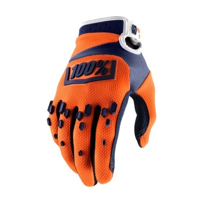 Luvas 100% airmatic laranja/azul 2018
