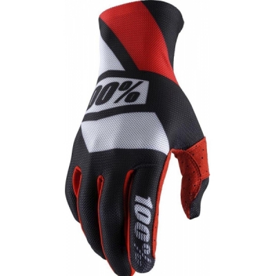 Luvas 100% celium preto/vermelho