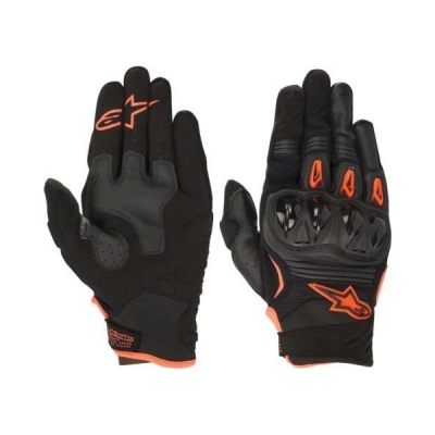 Luvas alpinestars megawatt preto/laranja 2018