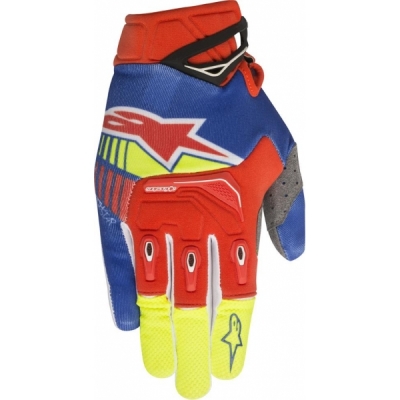 Luvas alpinestars techstar azul/vermelho 2018