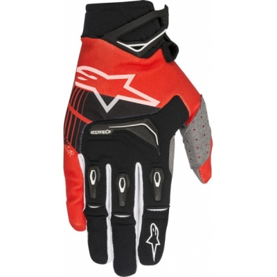 Luvas alpinestars techstar preto/vermelho 2018