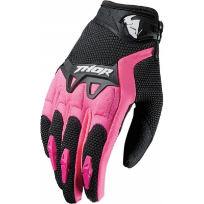 Luvas thor spectum mulher preto/rosa