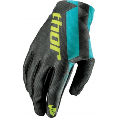 Luvas thor void mulher preto/azul fluor