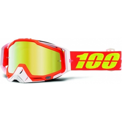 Óculos 100% racecraft razmataz lente espelhada dourada